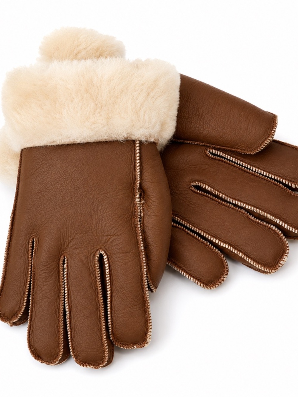 Unisex Premium Shearling Sheepskin Leather Gloves